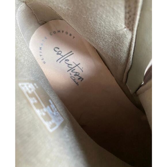 Clarks Sharon Leather Ankle Boots Sz 6.5
Metallic Pewter Side Zip Comfort Shoes - Picture 12 of 12